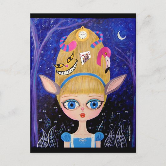 Alice in Wonderland Briefkaart (Voorkant)