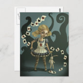 Alice in Wonderland Briefkaart (Voorkant / Achterkant)