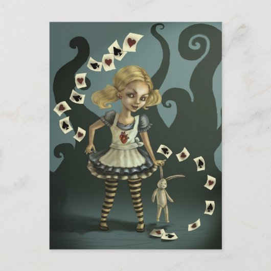 Alice in Wonderland Briefkaart (Voorkant)