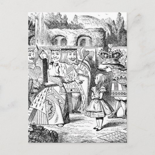 Alice in Wonderland Briefkaart (Voorkant)