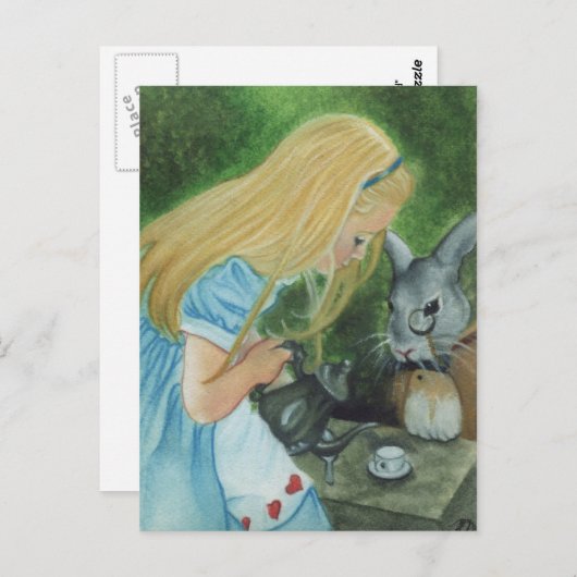 Alice in wonderland Briefkaart (Voorkant / Achterkant)