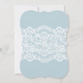 Alice in Wonderland bruidsdouche uitnodiging blauw (Achterkant)