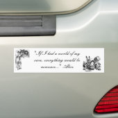 Alice in Wonderland Bumpersticker (Op auto)