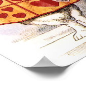 Alice in Wonderland Bunny Horn Hearts Poster (Hoek)