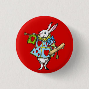 Alice in Wonderland ~ Button Rabbit Red Hearts