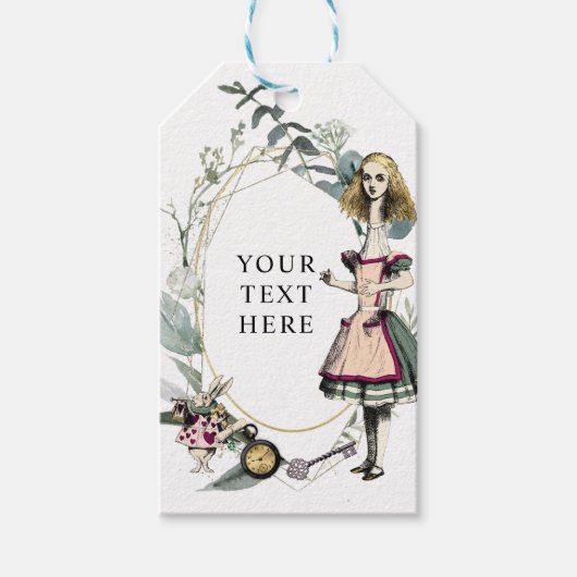 Alice in Wonderland Cadeaulabel (Voorkant)