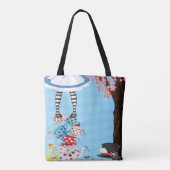 Alice in Wonderland Canvas tas (Achterkant)