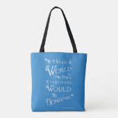 Alice in Wonderland Canvas tas - Quote (Achterkant)