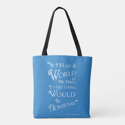 Alice in Wonderland Canvas tas - Quote (Achterkant)