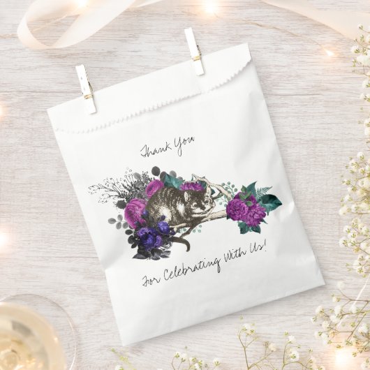 Alice in Wonderland Cat Wedding Bedankzakje (Geknipt)