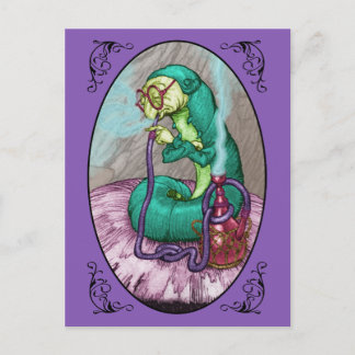 Alice in Wonderland - Caterpijler Briefkaart