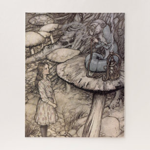 Alice in Wonderland Caterpijler door Arthur Rackha Legpuzzel