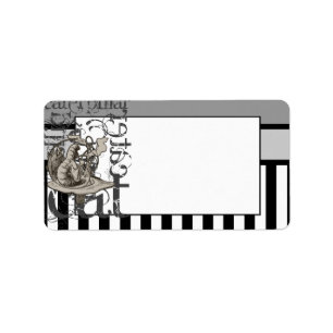 Alice in Wonderland Caterpijler Grunge Etiket