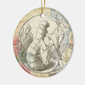 Alice in Wonderland Caterpillar: originele Tenniel Keramisch Ornament (Links)