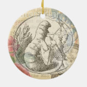 Alice in Wonderland Caterpillar: originele Tenniel Keramisch Ornament (Achterkant)