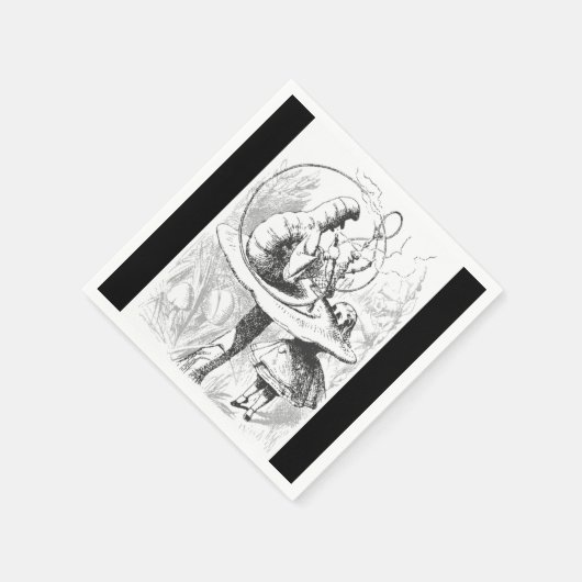 Alice in Wonderland Caterpillar Papieren servetten (Hoek)