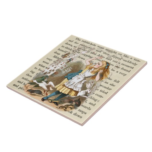 Alice in Wonderland Ceramic Tile Tegeltje (Zijkant)