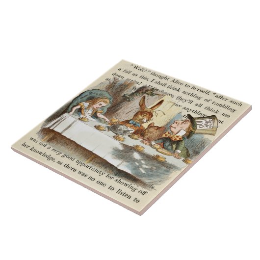 Alice in Wonderland Ceramic Tile Tegeltje (Zijkant)