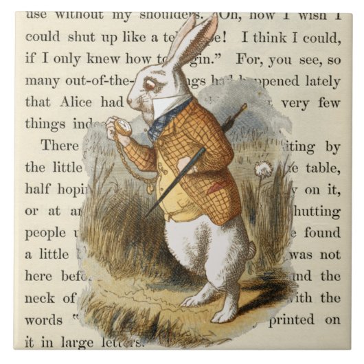 Alice in Wonderland Ceramic Tile Tegeltje (Voorkant)