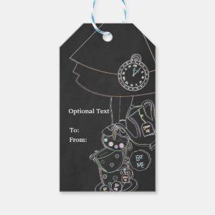 Alice in Wonderland Chalkboard Sketch Chalk Party Cadeaulabel