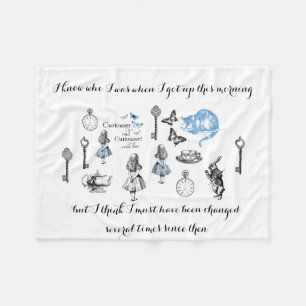 Alice in Wonderland Changed  Fleece Blanket