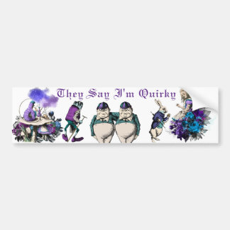 Alice in Wonderland Characters Bumpersticker