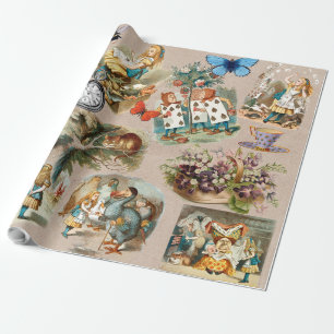 Alice in Wonderland Cheshire Cat Characters Cadeaupapier