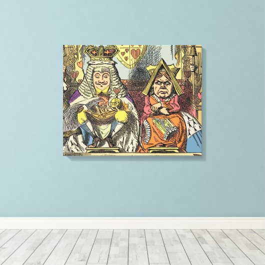 Alice in Wonderland Cheshire Cat Characters Canvas Afdruk (Insitu (Houten vloer))