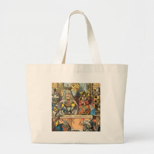 Alice in Wonderland Cheshire Cat Characters Grote Tote Bag