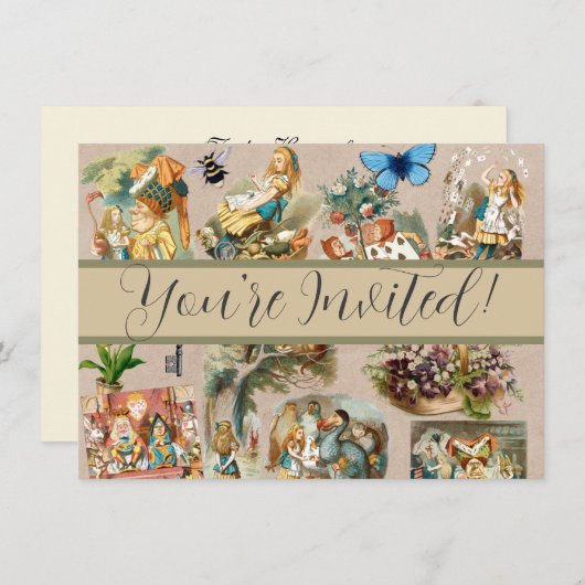 Alice in Wonderland Cheshire Cat Characters Kaart (Voorkant / Achterkant)