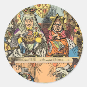 Alice in Wonderland Cheshire Cat Characters Ronde Sticker