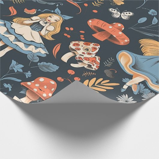  Alice in Wonderland Cheshire Cat Decoupage Cadeaupapier (Hoek)