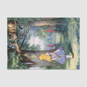 Alice in Wonderland Cheshire Cat Decoupage Tissuepapier