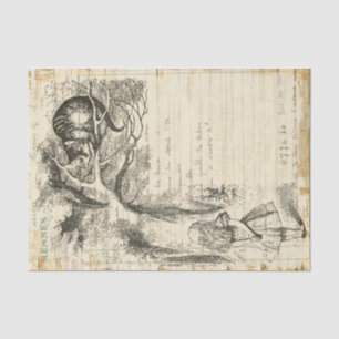 Alice in Wonderland Cheshire Cat Decoupage Tissuepapier