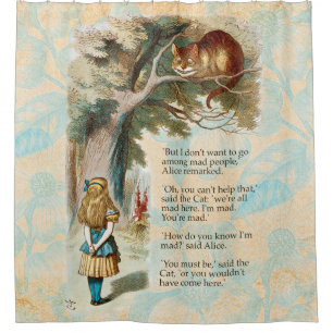 Alice in Wonderland Cheshire Cat Mad Douchegordijn