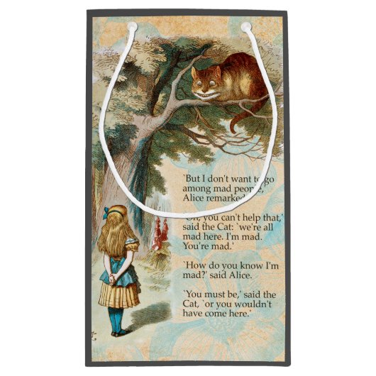 Alice in Wonderland Cheshire Cat Mad Klein Cadeauzakje (Achterkant)