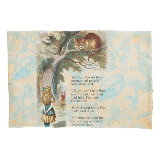 Alice in Wonderland Cheshire Cat Mad Kussensloop (Voorkant)
