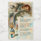 Alice in Wonderland Cheshire Cat Mad Voedselcontainer Etiket (Enkel label)