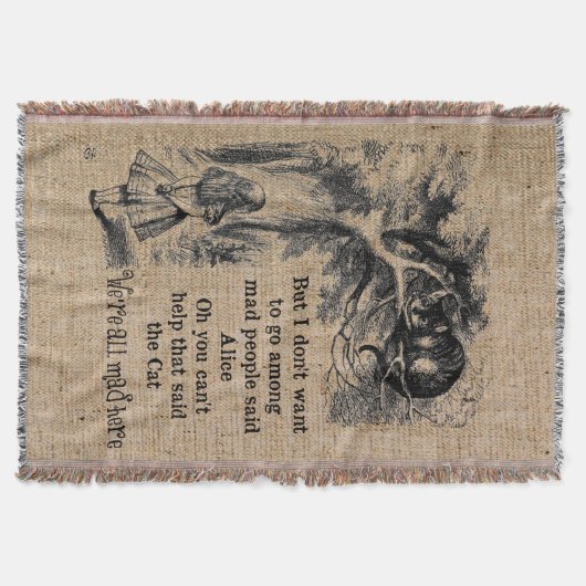 Alice in Wonderland; Cheshire Cat met Alice Deken (Voorkant)