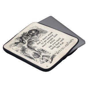 Alice in Wonderland; Cheshire Cat met Alice Laptop Sleeve