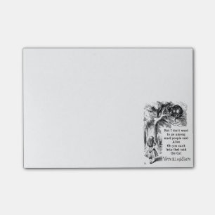 Alice in Wonderland; Cheshire Cat met Alice Post-it® Notes