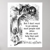 Alice in Wonderland; Cheshire Cat met Alice Poster (Voorkant)