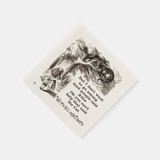 Alice in Wonderland; Cheshire Cat met Alice Servetten (Hoek)