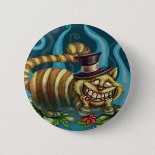 Alice in Wonderland Cheshire Cat Ronde Button 5,7 Cm