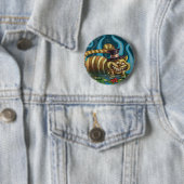 Alice in Wonderland Cheshire Cat Ronde Button 5,7 Cm (In situ)