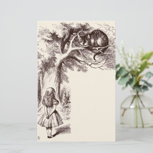 Alice in Wonderland | Cheshire Cat Smile Briefpapier (Staand voorkant)