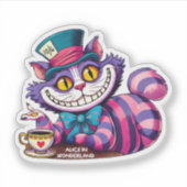 Alice in Wonderland Cheshire Cat Sticker (Voorkant)