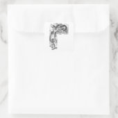  Alice in Wonderland, Cheshire Cat Vierkante Sticker (Tas)