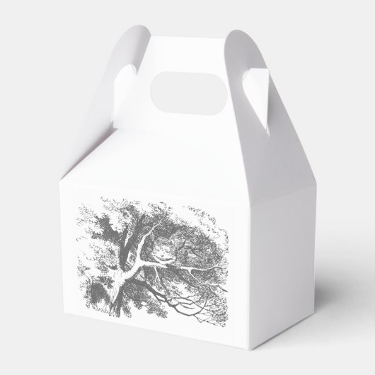 Alice in Wonderland Cheshire Kat Feest Favor Dozen Bedankdoosjes (Achterkant)