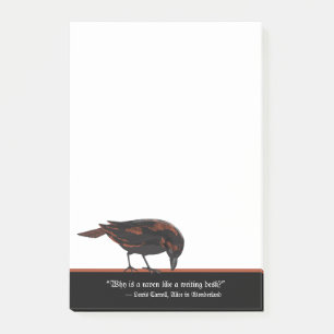 Alice in wonderland citaat en Raven Post-it Notes